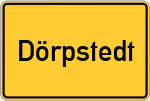 Place name sign Dörpstedt