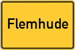 Place name sign Flemhude