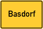 Place name sign Basdorf
