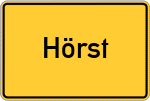Place name sign Hörst