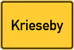 Place name sign Krieseby
