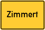 Place name sign Zimmert