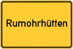 Place name sign Rumohrhütten