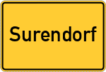 Place name sign Surendorf