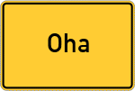 Place name sign Oha