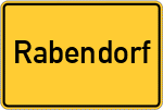 Place name sign Rabendorf