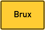 Place name sign Brux