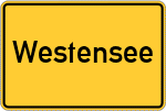 Place name sign Westensee