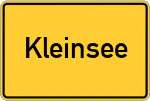 Place name sign Kleinsee