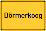 Place name sign Börmerkoog