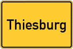 Place name sign Thiesburg