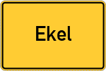 Place name sign Ekel