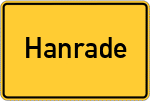 Place name sign Hanrade