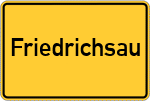 Place name sign Friedrichsau