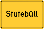 Place name sign Stutebüll, Schlei