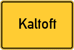 Place name sign Kaltoft