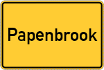 Place name sign Papenbrook
