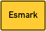 Place name sign Esmark