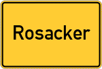 Place name sign Rosacker