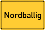 Place name sign Nordballig