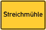 Place name sign Streichmühle