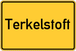 Place name sign Terkelstoft