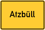 Place name sign Atzbüll