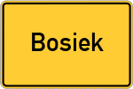 Place name sign Bosiek, Angeln