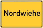 Place name sign Nordwiehe