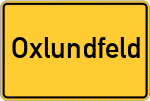 Place name sign Oxlundfeld