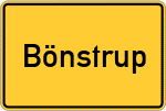 Place name sign Bönstrup