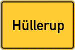 Place name sign Hüllerup