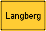 Place name sign Langberg