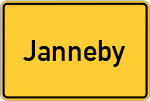 Place name sign Janneby