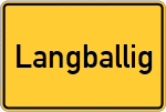 Place name sign Langballig