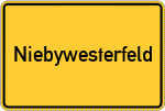 Place name sign Niebywesterfeld
