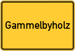 Place name sign Gammelbyholz