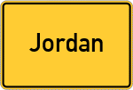 Place name sign Jordan