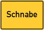 Place name sign Schnabe