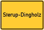 Place name sign Sterup-Dingholz