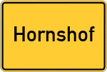 Place name sign Hornshof