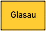 Place name sign Glasau