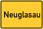 Place name sign Neuglasau, Holstein