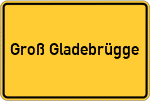 Place name sign Groß Gladebrügge
