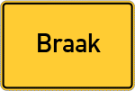 Place name sign Braak