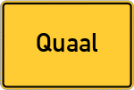 Place name sign Quaal, Kreis Segeberg