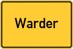 Place name sign Warder, Kreis Segeberg