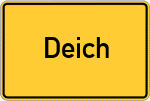 Place name sign Deich