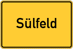Place name sign Sülfeld, Holstein