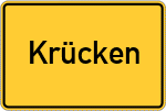 Place name sign Krücken